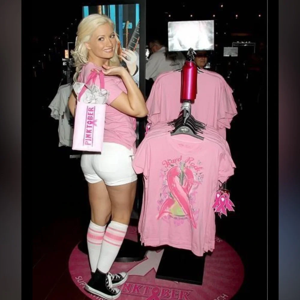 25” knee high socks striped pink black white vintage sport holly madison playboy